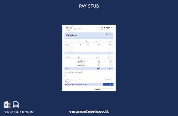 modello di dichiarazione dei guadagni USA California ACME LLC in stile verificat